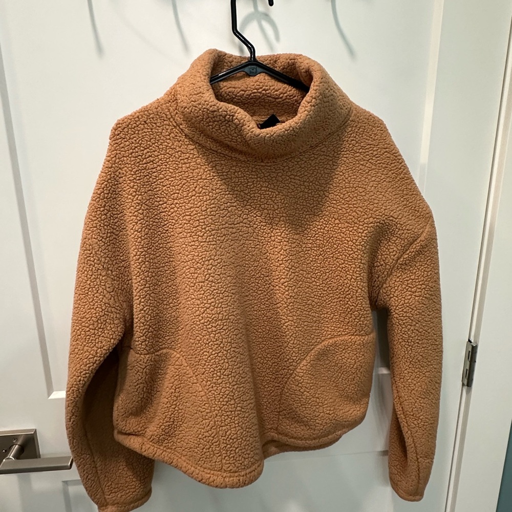 Cozy Tan Sherpa Pullover